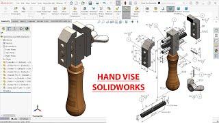 Hand Vise Parts and Assembly in SolidWorks