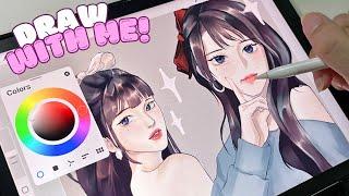 ⋆｡ ipad draw with me ⋆౨ৎ WONYOUNG ྀི [Procreate] [ASMR-ish]