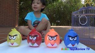 Angry Birds surprise eggs Unboxing and Hunting  AnAn ToysReview TV 