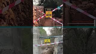 'Beach closed' signs appear at popular tourist spot in Mallorca #itvnews #shorts #mallorca