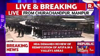 Manipur Unrest Latest News: Protest Staged In Imphal | LIVE Visuals | Churchandpur