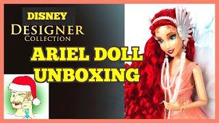 DISNEY DESIGNER COLLECTION ARIEL DOLL UNBOXING & REVIEW