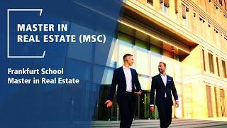 Master in Real Estate | Frankfurt School