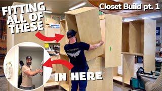 Building Cabinets for Closets || This Was Way Harder Than I Thought