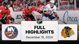 NHL Highlights | Islanders vs. Blackhawks | December 15, 2024