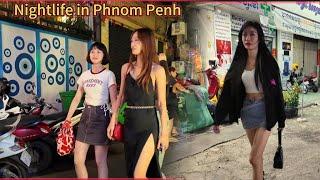 Nightlife    How is Phnom Penh, Cambodia now? Walking Street nightlife scene. So many beauties!2024