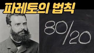 파레토의 법칙:  80대 20법칙