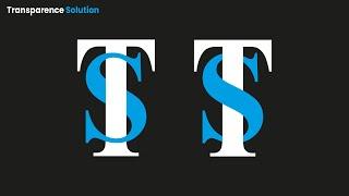 T S Logo Design In Adobe Illustrator | Transparence Solution