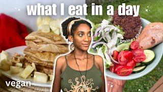 what I eat in a day to feel my best *vegan* homemade pasta, black bean burgers, vegan ranch