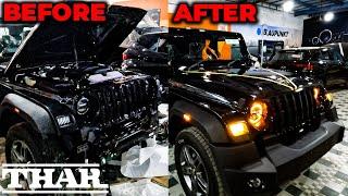 அசத்தலான Thar 2023 modification  Thar modification with Price Thar headlight Thar ambient light 