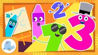 LOS NÚMEROS del 1 al 10 y LOS COLORES - Vídeo educativo para aprender a contar y los colores