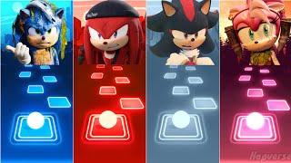 Sonic The Hedgehog  Knuckles  Shadow  Amy Rose || Tiles Hop EDM Rush! | Coffin Dance | Hopverse