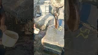 washing block before cutting  || susheela granite #shorts