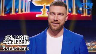 Travis Kelce Hosts Are You Smarter Than A Celebrity Sneak Peek | Prime Video