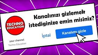 Youtube Kanalı Nasıl Gizlenir? Geçici Olarak Kanal Gizleme