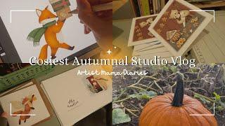 Cosiest Autumnal Vlog Ever  Christmas Has Started | Artist Mama Diaries  | Studio Vlog 