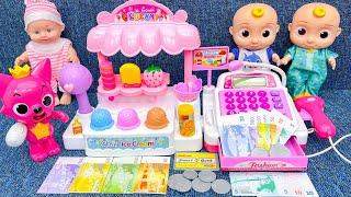 Now Showing Satisfying with Unboxing Cute BabyShark Ice Cream Store Cash Register Toys | ASMR