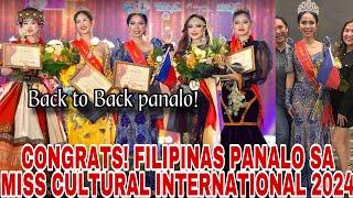 Congrats Philippines crowned Miss Cultural International 2024 | Back to Back Panalo at Hakot Award