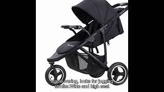 Scozer Stroller with Dining Plate and Cup Holder Big Storage Basket, 3.0 Tricycle Stroller