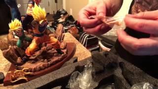 MRC dragonball Z saiyans diorama statue unboxing