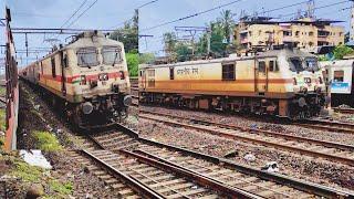 Mumbai Hyderabad Train & Bhubaneswar Konark Express Train Crossing at Dombivli Railway Station