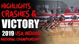 Inline Speed Skating Highlights, Crashes & Victory At 2019 US Indoor Championships Video Compilation