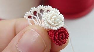 Gorgeous you'll love this one Needlework flowers needlelace making # knitting # crochet #knit