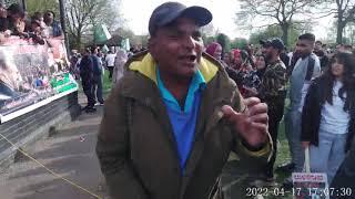 Mad Malik Frontline lol @ Birmingham PTI Protest Smallheath Park Sunday 17th April 2022