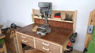 Too much scrimping materials (drillpress shelf, vlog)