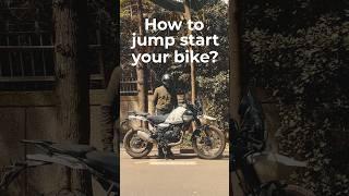 How to jump start your bike? #srinivasganesh #himalayan450 #shortsfunny