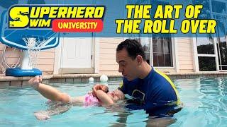 Teaching Your Baby to Roll Over in the Water- Step by Step Guide- Baby Swim Lesson Tips