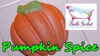 Bath Sorbet - PUMPKIN SPICE Bath Bomb - DEMO - Underwater View - Review