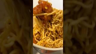 Weilih Ramen Dry Spicy with Korean Fried Chicken & Cheese#taiwanesefood#koreanfood#asmr#shorts