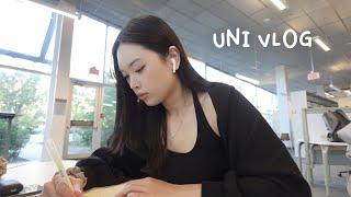 UNI VLOG️: aesthetic desk makeover!!, redecorating my room, data analytics and compsci lectures