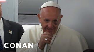 The Pope Explains How He Got A Black Eye | CONAN on TBS