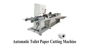 Automatic band saw cutter small toilet tissue paper roll cutting machine