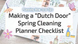 How to Plan: Dutch Door Spring Cleaning Checklist Spread in Happy Planner