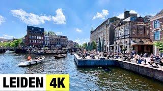 LEIDEN, NETHERLANDS  [4K Ultra HD] City Centre Walking Tour