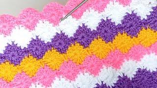 How To Crochet Harlequin Stitch Blanket -Trend Crochet Blanket Pattern