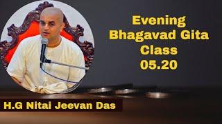 Evening Bhagavad Gita Class 5.20 | By HG Nitai Jeevan Das | 15th June 2022 | ISKCON Juhu Mumbai