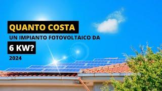 Costo impianto fotovoltaico 6 kW