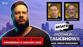 NEW MOATS with Diego Ruzzarin - EP 411- with guest: DR MUSTAFA BARGHOUTI and PEPE ESCOBAR