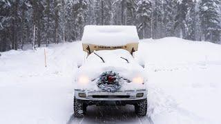 Truck Camping in a Snowstorm with a Christmas Feast