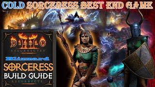 Blizzard Cold Sorceress Best Build End-Game in D2R (Uber Tristram/Farming/Cow Level/Diablo Clone)