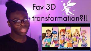 (Which Winx movie was y'all fav??) Winx Club 3D Movie Transformations + Mythix Reaction