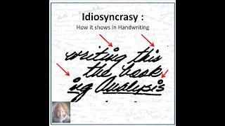 Idiosyncrasy & how it shows in Handwriting (Graphology) #shorts