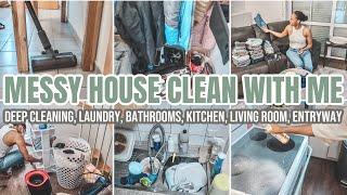 EXTREME MESSY HOUSE CLEAN WITH ME | CLEAN WITH ME | 2022 CLEANING AND LAUNDRY MOTIVATION