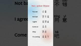  learn Chinese with me #mandarin #You see#Not bad#l agree#Come on#Okay#I'm coming