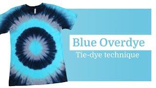 Tie-dye pattern P147 : Blue Overdye