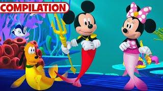 Mickey and Friends Play Mermaids  | Mickey Mouse Funhouse | Compilation | @disneyjr